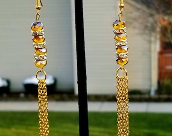 Elegant long chain earring