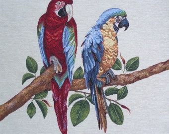 Fabric tapestry Panel PARROTS coupon