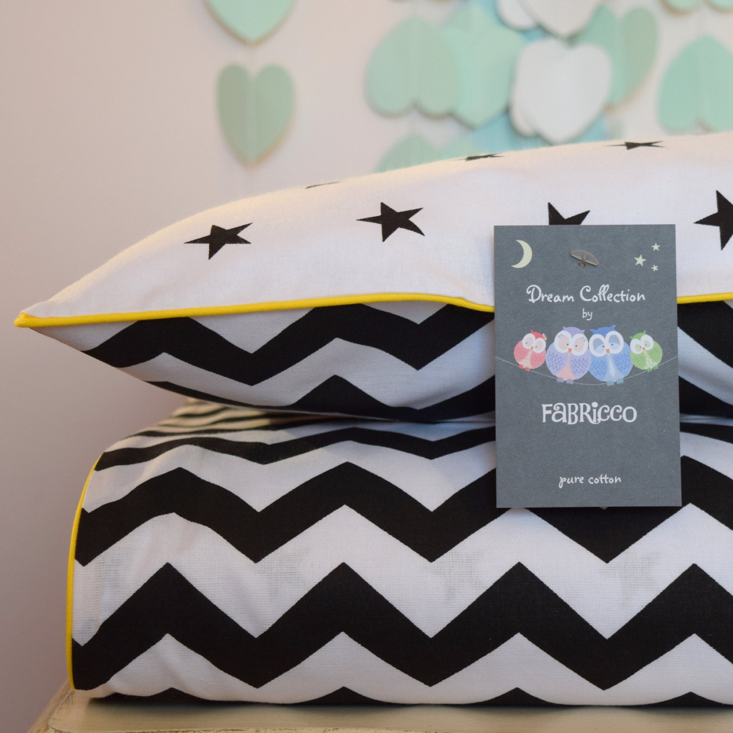 Monochrome Bedding 100 Cotton Single Bed Duvet Cover Set Zoom