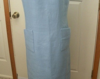 Vintage Designer Norman Norell Light Blue Sheath Dress