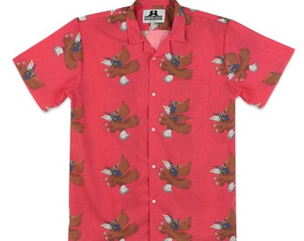 Men's Shirt - George Washington Riding Eagle, Hawaiian Shirt