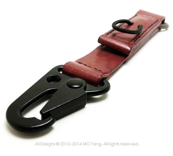 Items similar to Leather Keychain Key Fob Belt Clip SIDEWINDER on Etsy