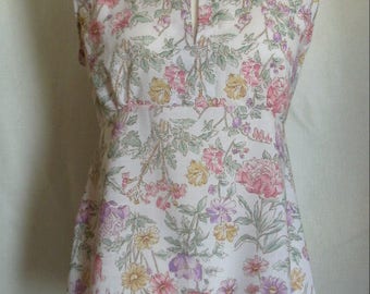 Pastel Floral Babydoll Blouse