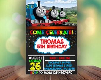 Thomas The Train Birthday Invitations, Thomas The Train Invitation, Thomas The Train Birthday, Thomas The Train, Thomas Birthday Party