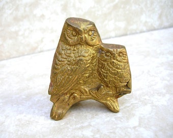 Vintage Brass Owl Figurine
