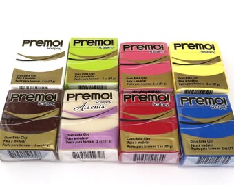 Sculpey premo polymer clay set of 8