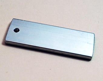Ten Thick Brushed Aluminum Bar Blanks - 3/4" x 2" - 8g Aluminum Keychain Bar Blanks