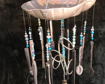 recycled silverware windchime