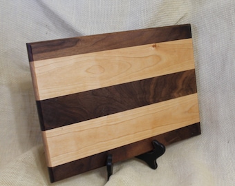 Cheese / Sushi Board Striped with Hardwoods Walnut and Cherry