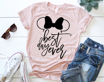 Best Day Ever Adult Shirt | Minnie Mouse Ears | Disney Inspired Shirt | Mouse Ears | Best Day Ever | Tangled
