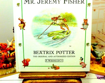 The Tale of Mr Jeremy Fisher by Beatrix Potter Beautiful Illustrations Vintage Hardback Book 1st Edition Thus