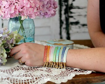Bar Bracelet - Skinny Bracelet - Delicate Bracelet - Floral Bracelet - Romantic Jewelry - Bracelet for Wife - Jewelry For Mom