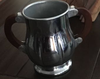 Vintage 1940's Farber Bros. Krome Kraft Chrome Sugar Holder Bakelite Handles