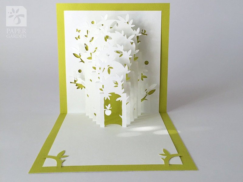 PaperCut Vorlage Pop-up-Karte Eden sofortiger