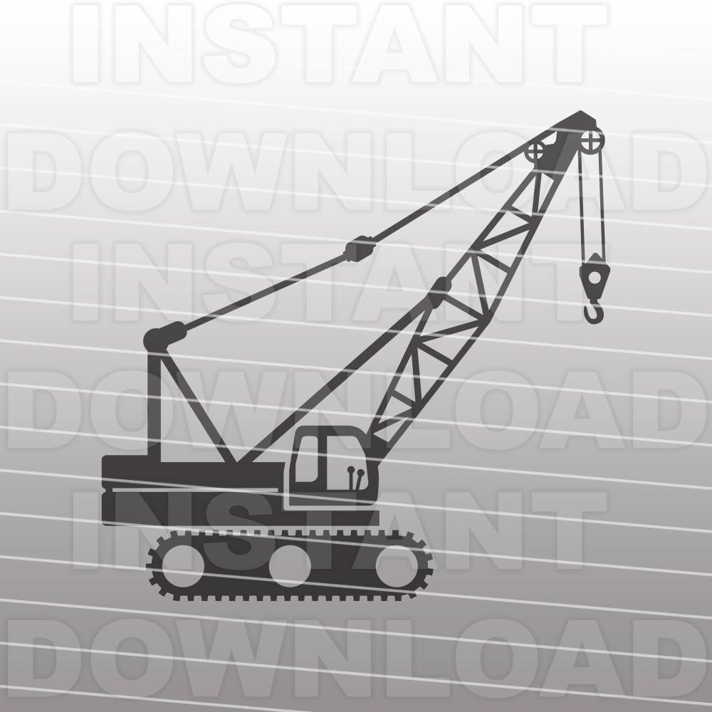 Crawler Crane SVG File,Crane Operator svg,Construction SVG -Vector Clip ...