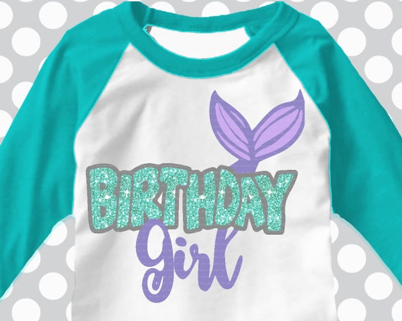 Mermaid svg Mermaid birthday Birthday girl Mirrored