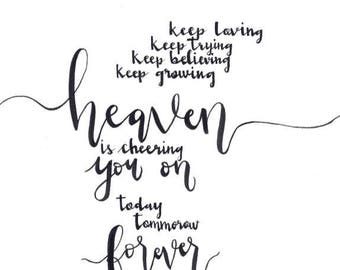Heaven is Cheering You On