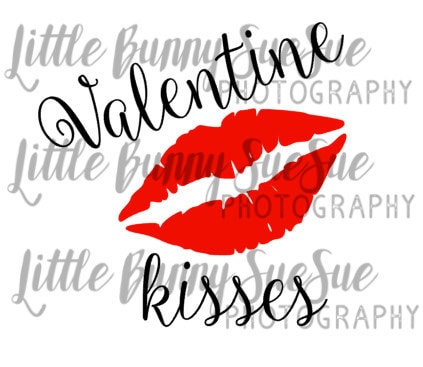 Download Valentine Kisses SVG PNG DXF Cutting Machine File ...