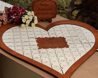 Guest book, Wedding guest book, wedding guest book puzzle, puzzle guest book, guestbook puzzle, puzzle, wedding puzzle, wood wedding puzzle