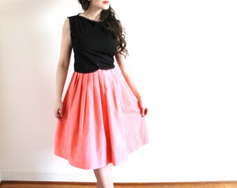 50s Skirt / 1950s Pink Full Skirt