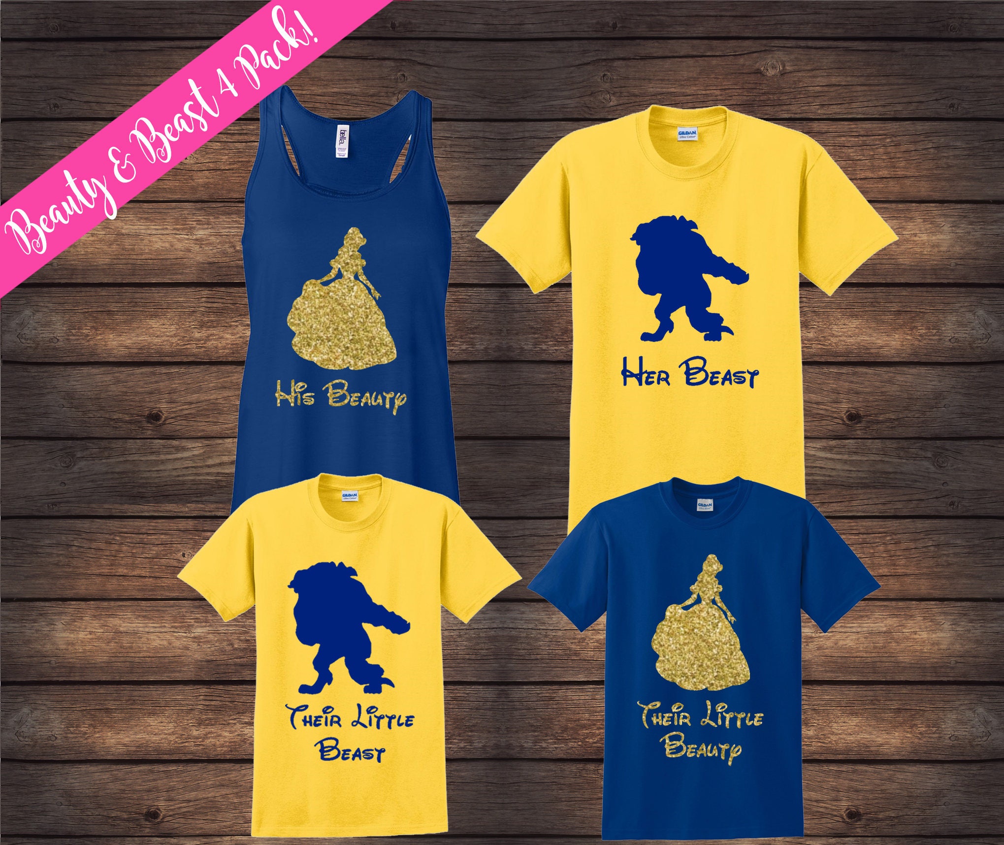 beauty and the beast family birthday shirts