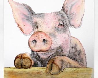 Miss Piggy- pig painting