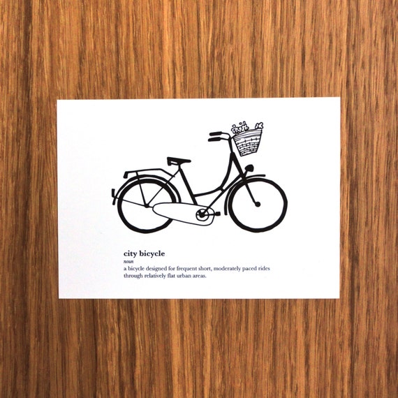 items-similar-to-city-bicycle-definition-postcard-bike-cycling