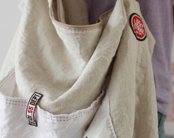A Yard of Linen Oxford White Oatmeal, U2500