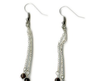 Tiger Eye Chain Dangle Earrings