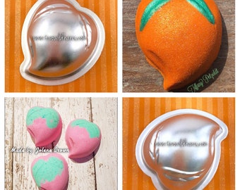 ASIAN PEACH Bath Bomb Mold, Metal, 2 3/4", Two Wild Hares