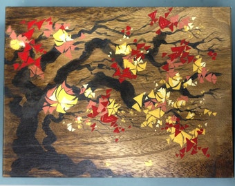 Tree of Joy - 8.5"x11"x2" Hand Painted Wooden Box