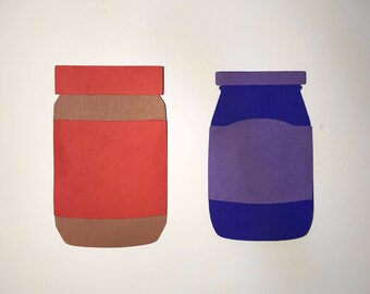Peanut Butter and Grape Jelly Die Cut
