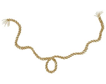 Rope Embroidery Design - Instant Download