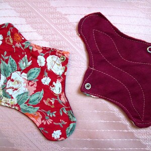 2 Cloth Panty-liners~ washable 20cm / 8" pantyliner~ soft cotton liners for daily use / light flow period days / tampon backup / incontience