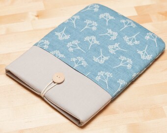 Kobo Aura case / kindle sleeve / Kindle paperwhite case / kindle Fire - Blue floral