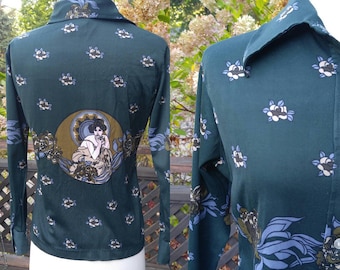 1970s art nouveau disco shirt