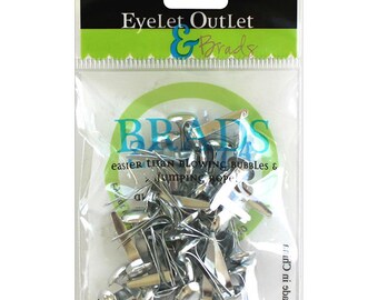 Silver Brads 8mm - Small Silver Brads - Silver Brads - Decorative Brads - Decorative Silver Brads - Silver Scrapbook Brads - 12-032