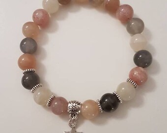 The Sunstone and Moonstone beaded bracelet