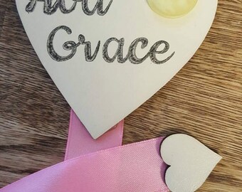 Handmade personalised hair bow holder, hair clip holder