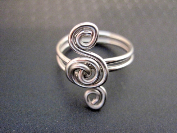 Items similar to Custom Triple Spiral Ring - Handcrafted - Color ...