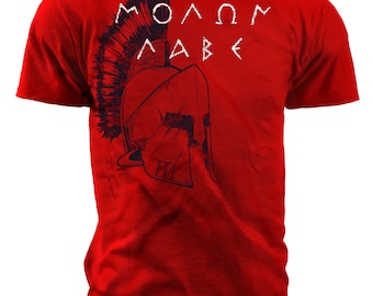 Black Ink Mens Molon Labe T-Shirt (MT691)