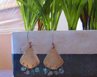 Pear shaped handmade earrings