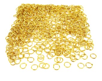 1000 6 mm gold metal jump rings