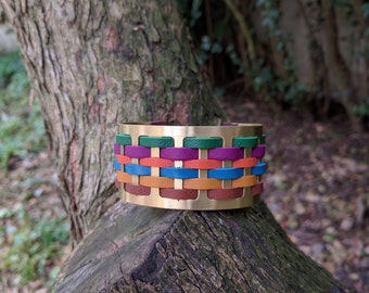Cuff Bracelet woven leather Louise Pienne