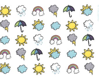 Weather Icons || Planner Stickers
