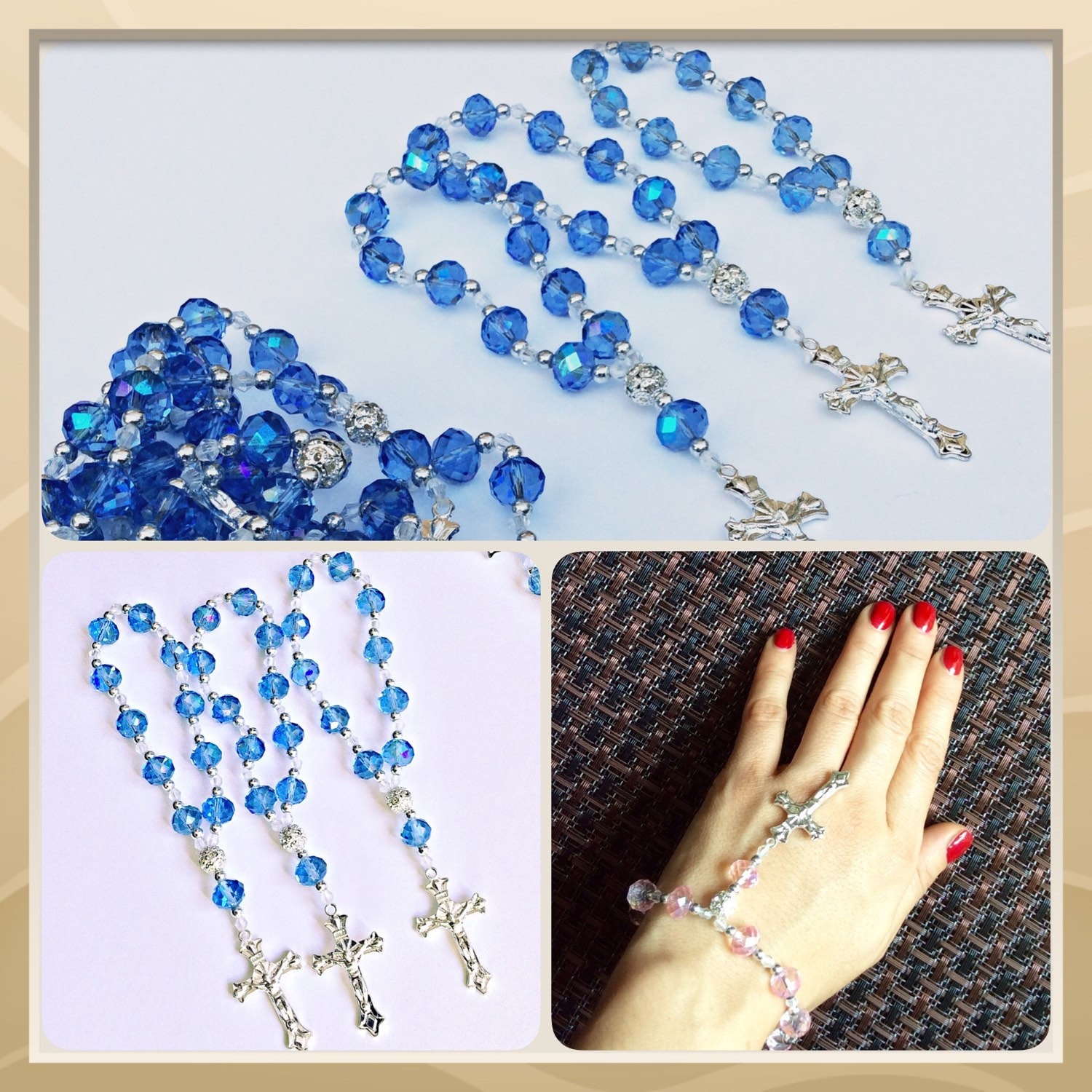 12 rosary bracelet Baptism favors first munion favor