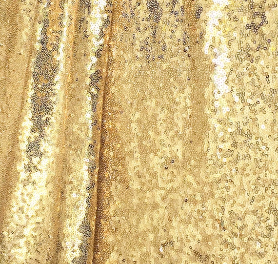 Light Gold Sequin Fabric Glitters Full Sequins Light Gold