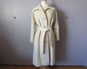 Cream Wool Coat From Fashionfila