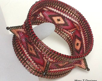 Geometric Beadwoven Cuff Bracelet...EBW Team
