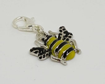 Enamel Bee Progress Keeper/ Stitch Marker